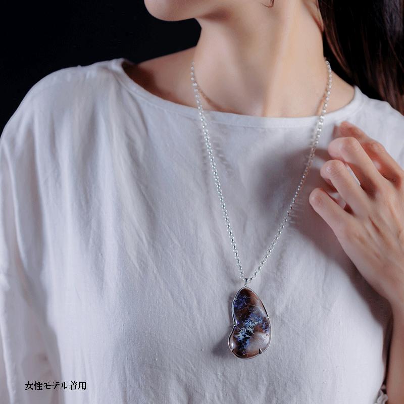 大粒ボルダーオパール シルバーペンダントヘッド ペンダント ネックレス ボルダーオパール メンズ シルバー925