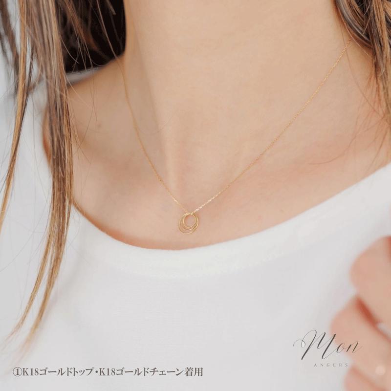 K18 ネックレス レディース サークル 18金 pt900 ピンクゴールド プラチナ 日本製 ペンダント フォーマル シンプル 上品 誕生日 記念日 ギフトの画像