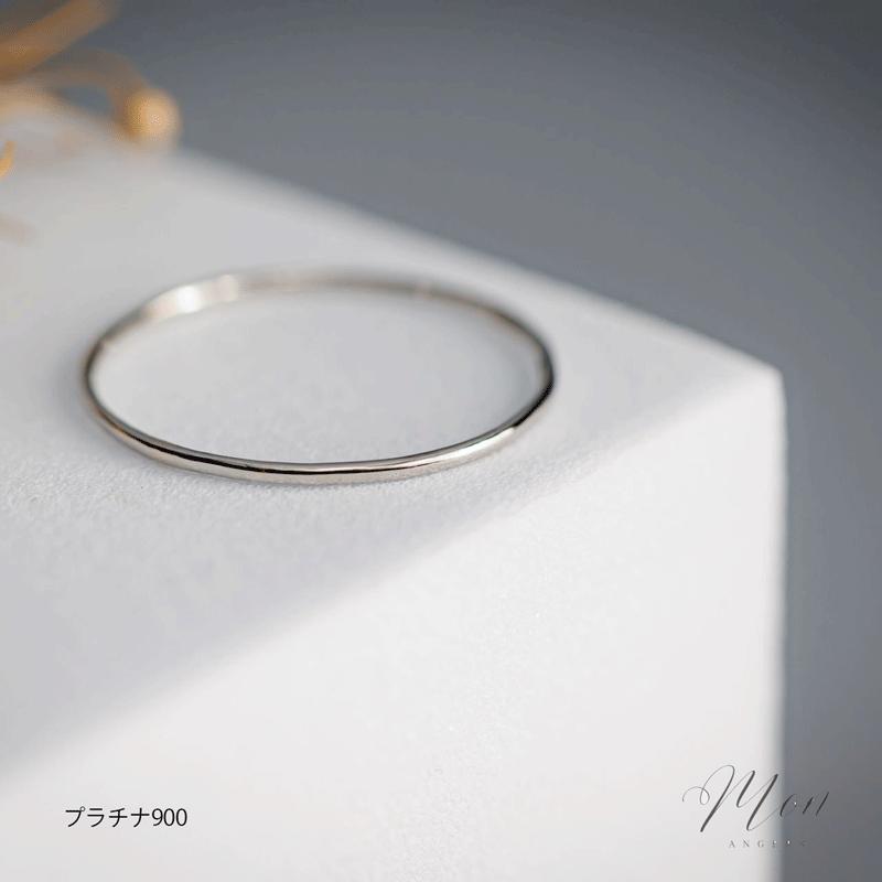 K18 18金 pt900 地金 リング 0.8mm コーマル 彫金 細身 ピンキーリング レディース メンズ 重ね付け シンプル 華奢 誕生日 記念日 プレゼントの画像