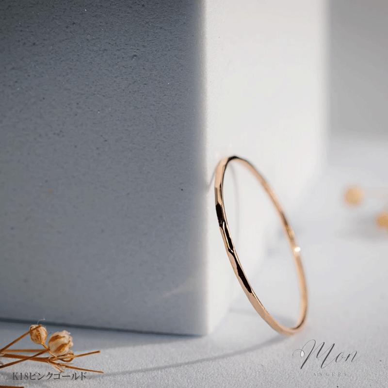 指輪 レディース メンズ リング 18金 K18 ピンクゴールド プラチナ