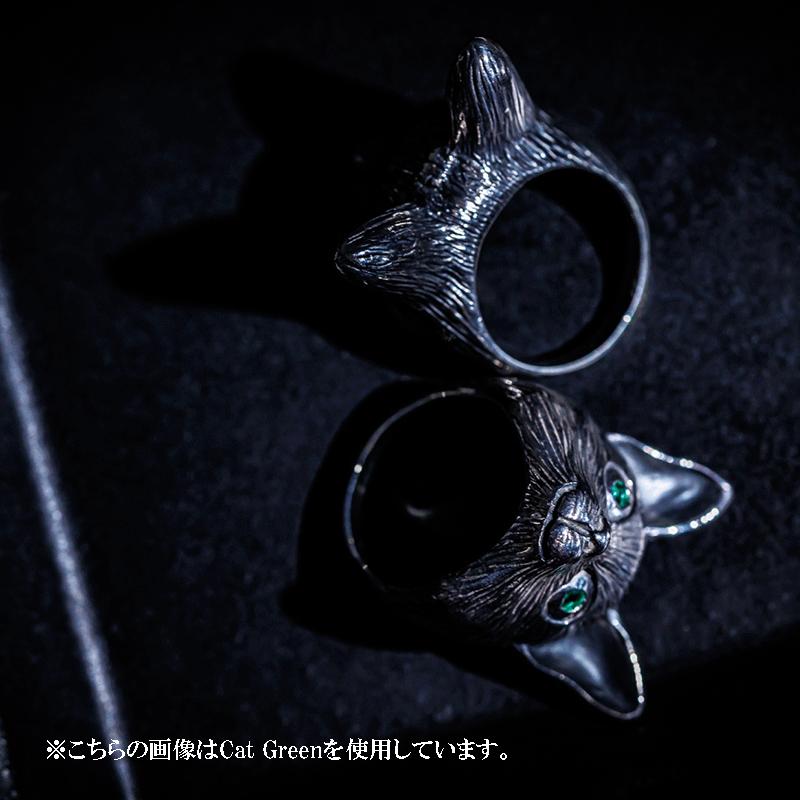 9月誕生石 猫 リング シルバー925 ブルーサファイア 天然石 キャット 指輪 10〜16号 レディース 誕生日プレゼント ギフトの画像