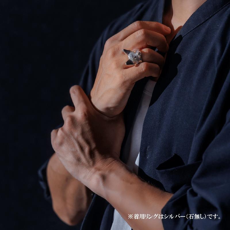 9月誕生石 猫 リング シルバー925 ブルーサファイア 天然石 キャット 指輪 10〜16号 レディース 誕生日プレゼント ギフトの画像