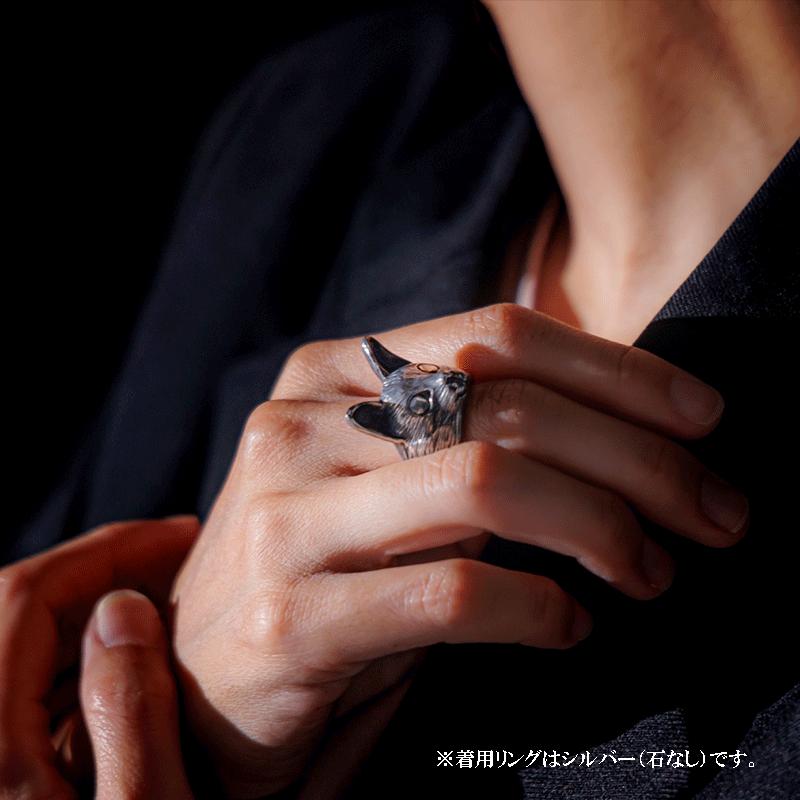 9月誕生石 猫 リング シルバー925 ブルーサファイア 天然石 キャット 指輪 10〜16号 レディース 誕生日プレゼント ギフトの画像
