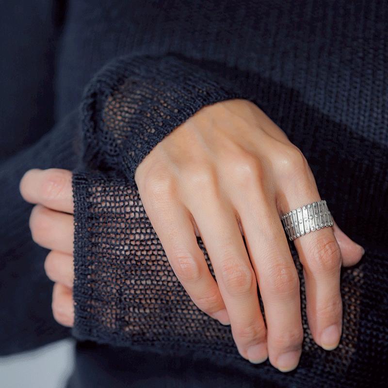 リング ブレスレット メンズ レディース シルバー925 指輪 可動式 15号