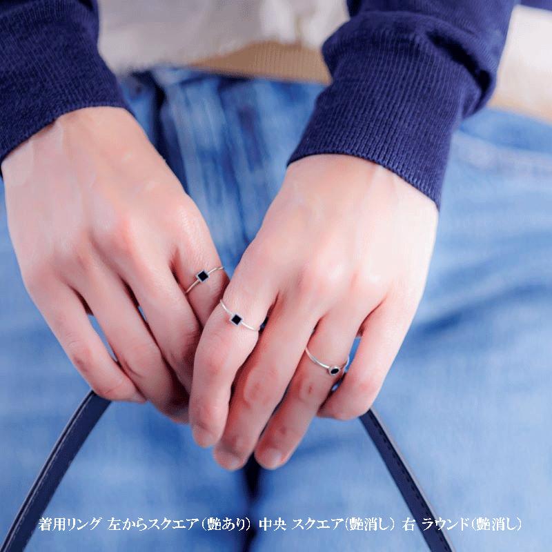 シルバー925 オニキス リング レディース ラウンド マット 天然石 ブラック ピンキー 0〜20号 ギフトの画像