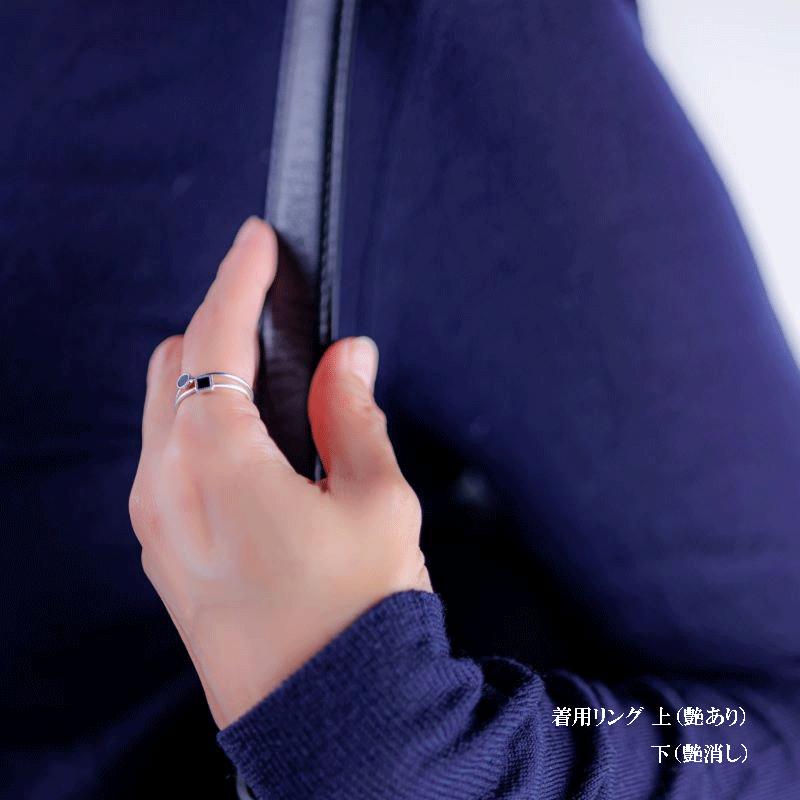 指輪 オニキス レディース メンズ シルバー925 ピンキーリング 艶消し