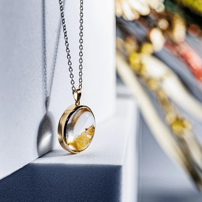 ネックレス ペンダント 水晶 クォーツ レディース K10 10金 シルバー