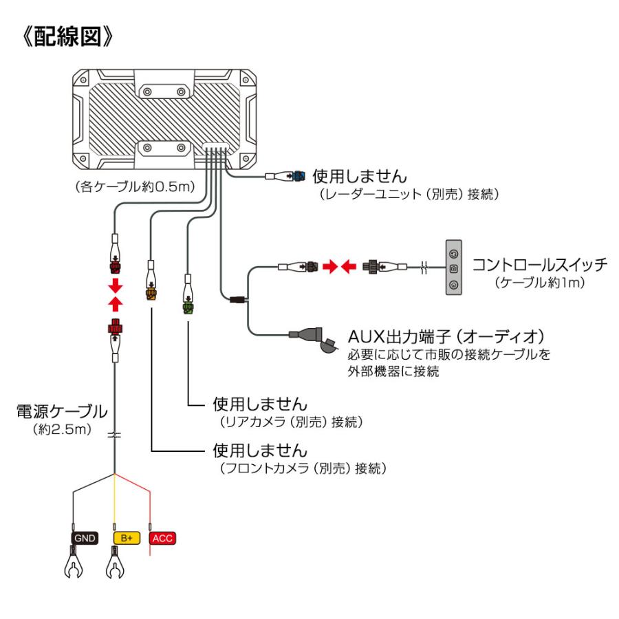 ディスプレイオーディオ搭載 6.1インチ バイク用 スマートモトミラー 縦横画面対応 防塵 防水 M2-Liteの画像