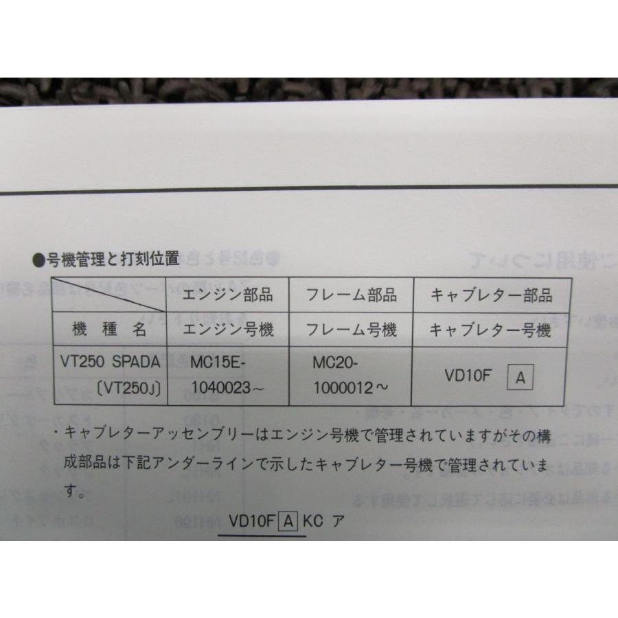 VT250スパーダ パーツリスト 2版 NC20 ○R51！ホンダ : A-PARTSヤフー