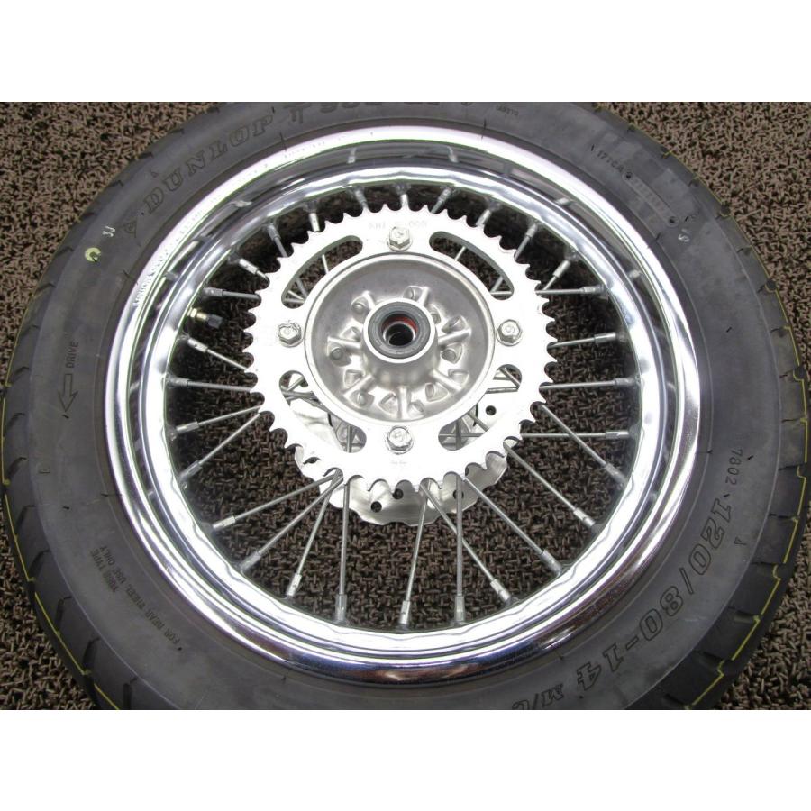 dトラッカー125純正前後ホイール ☆Dトラッカー125純正ホイール前後セットタイヤ・ローター