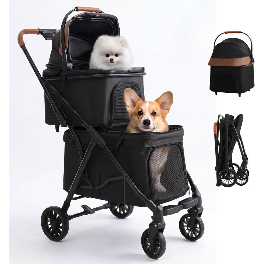 MILA&LOUIS 犬カート軽量 犬ベビーカー分離型 折り畳み機能付 上部