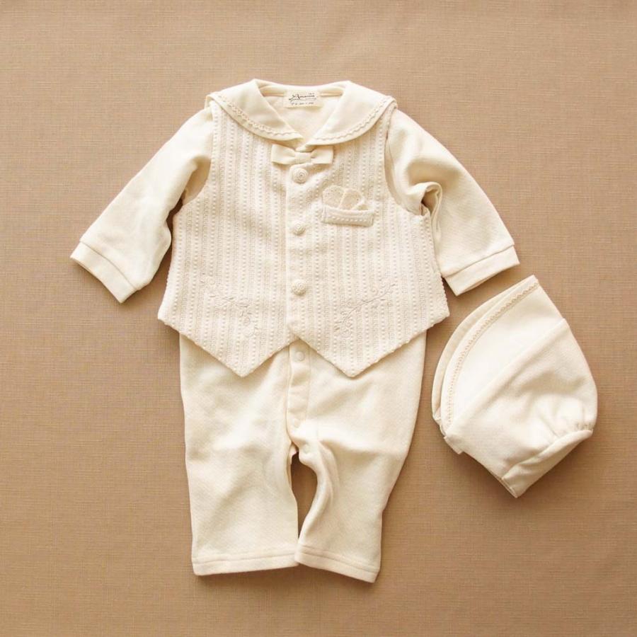 新生児 赤ちゃん用 ベビーセレモニードレス プリンス3点セット 日本製 オーガニックコットン ベスト 男の子 お宮参り 結婚式 退院時 Ac 039 日本製ベビー服のモナンジュローブ 通販 Yahoo ショッピング