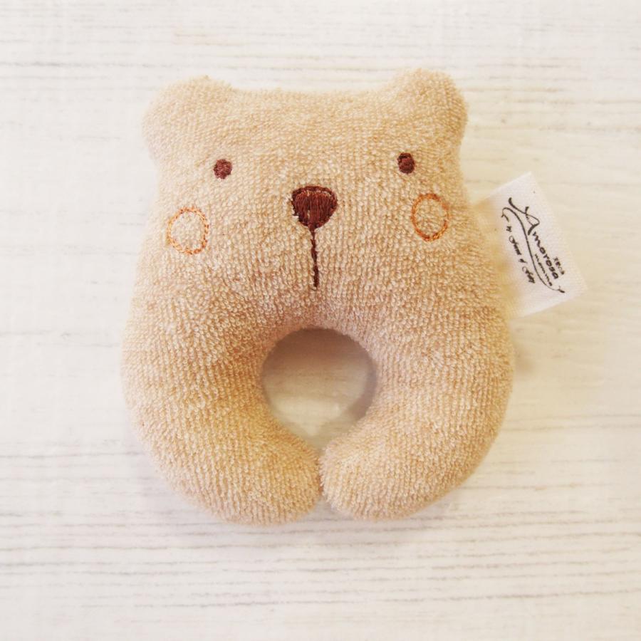 日本製 オーガニックコットン ベビーラトル ゆるくまにぎにぎ