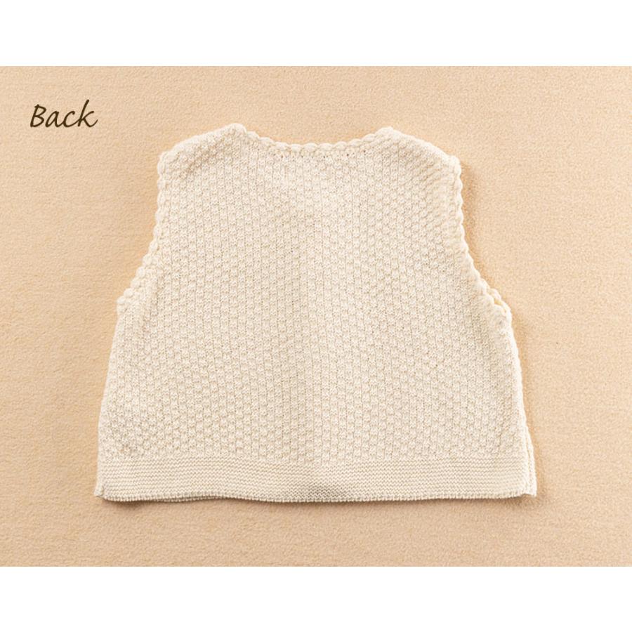 日本製】 ベビーベスト オーガニックコットン サイズ80 ベビー用ニット