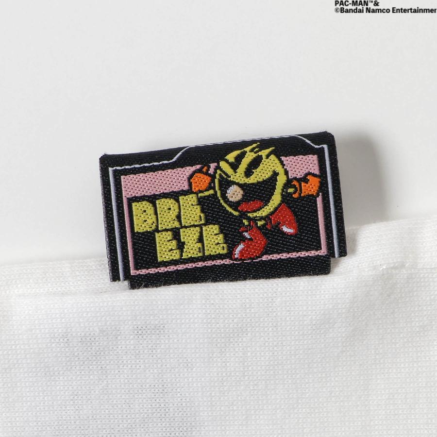 パックマンコラボTシャツ BREEZE J307666 ブラック オフホワイト