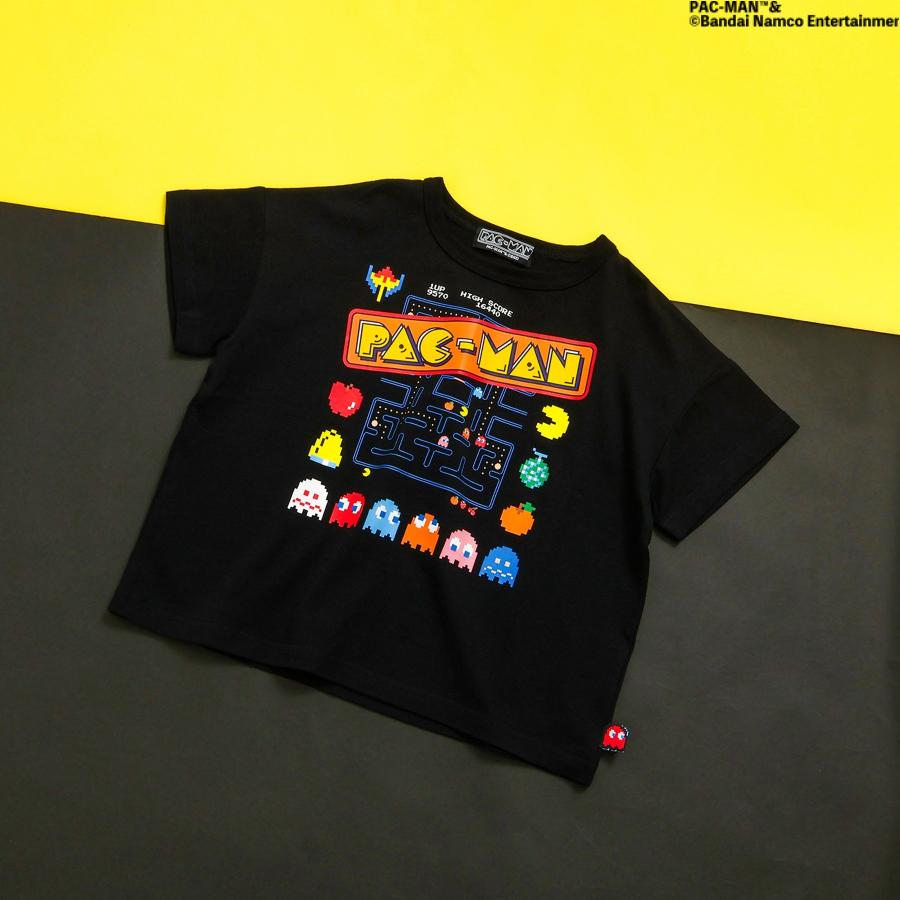 パックマンコラボTシャツ BREEZE J307666 ブラック オフホワイト
