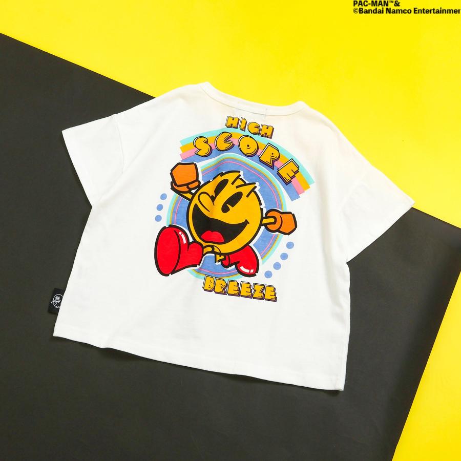 パックマンコラボTシャツ BREEZE J307666 ブラック オフホワイト