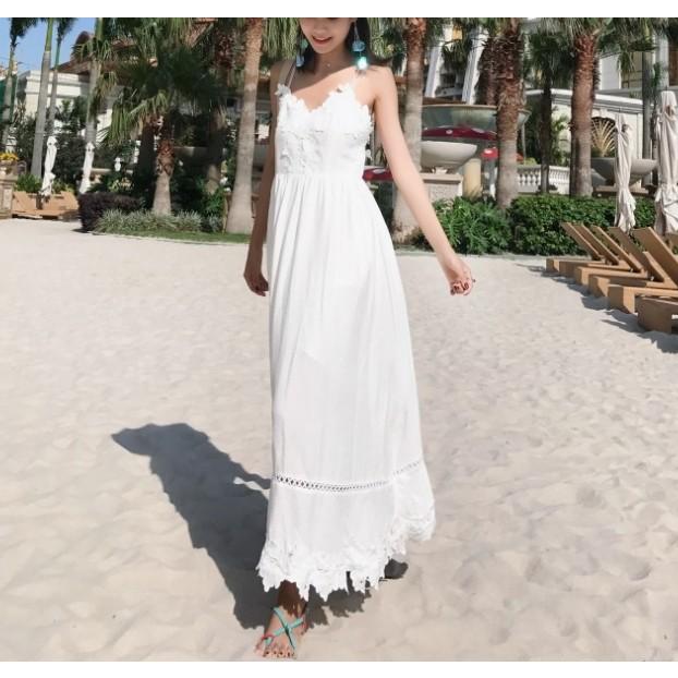 リゾートワンピース マキシワンピ ホワイト 白 バカンス 大きいサイズ 体型カバー ワンピース ロング Resort White Onepiece Monacofashionヤフー店 通販 Yahoo ショッピング