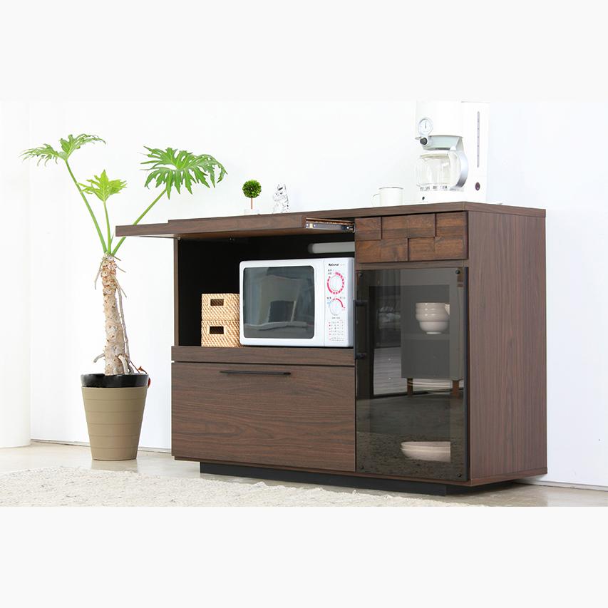 GART（ガルト） キッチンカウンター 120 収納 完成品 食器棚 コルク120