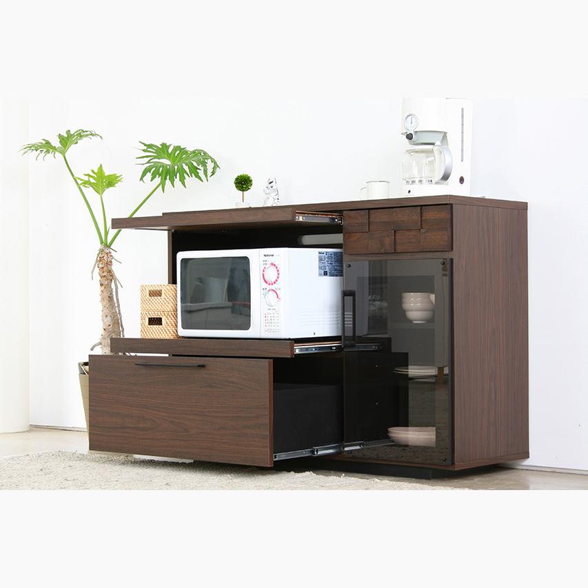 GART（ガルト） キッチンカウンター 120 収納 完成品 食器棚 コルク120