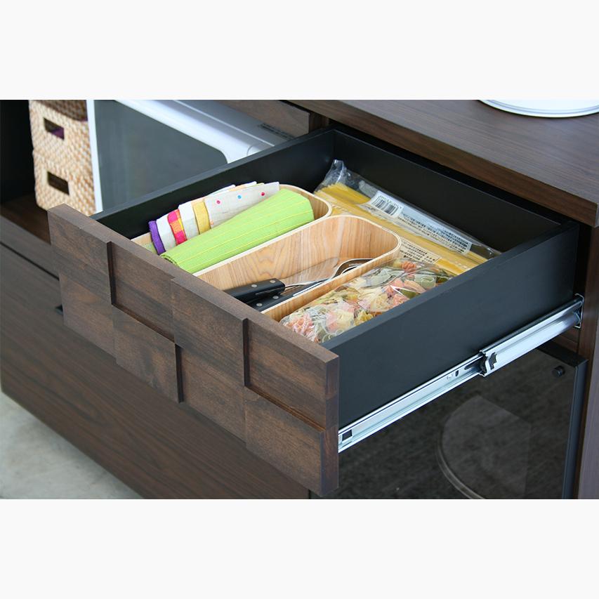 GART（ガルト） キッチンカウンター 120 収納 完成品 食器棚 コルク120