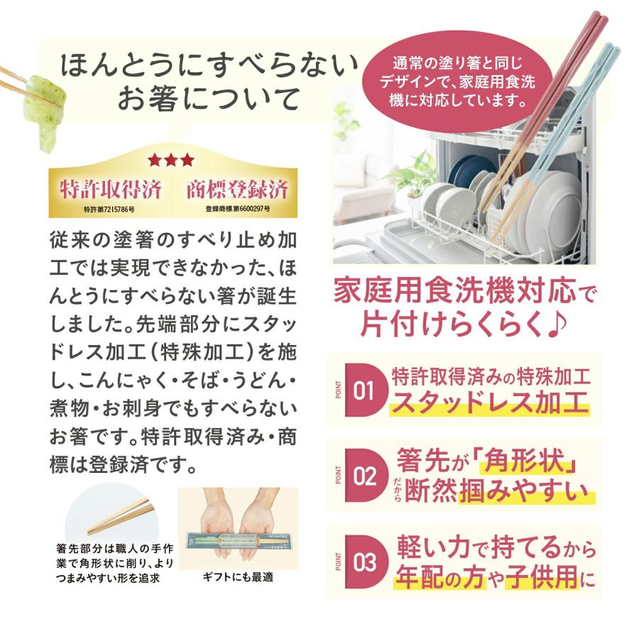 TVで紹介されました】ほんとうにすべらないお箸 23cm 21cm ギフト