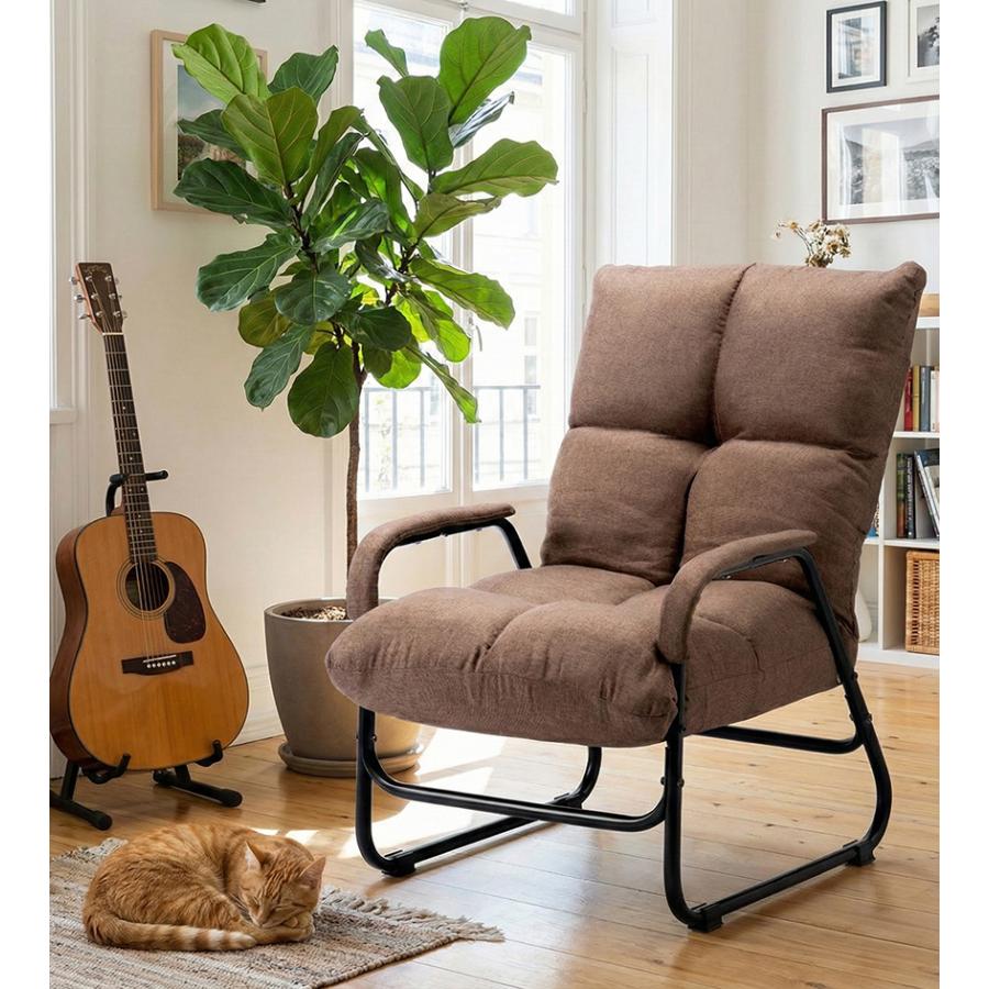 高座椅子 パーソナルチェア 肘付座椅子 リクライニング 肘付き 一人
