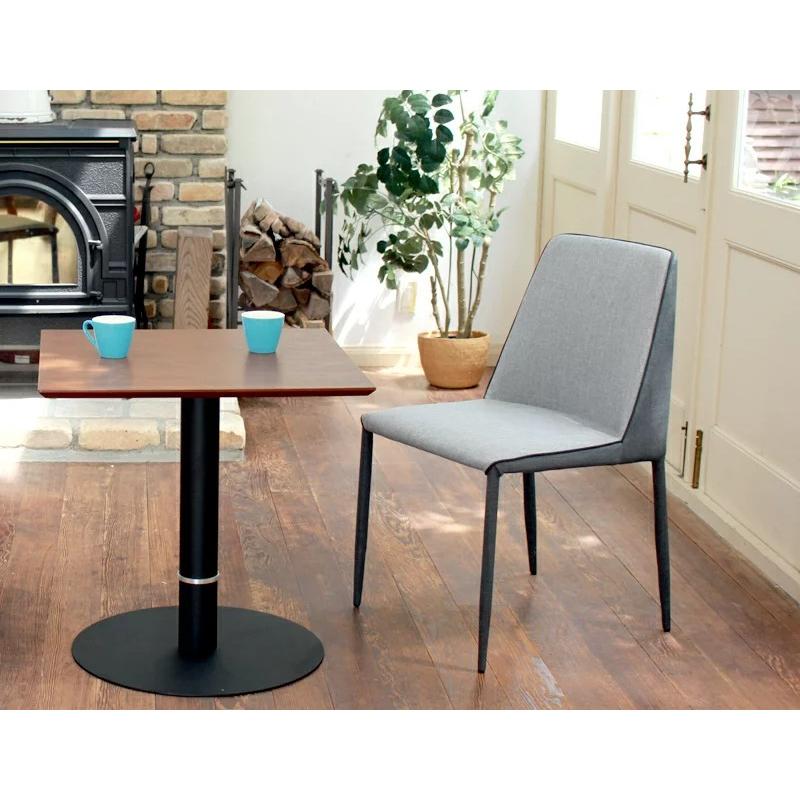 ダイニングチェア 2脚入 グレー色 幅44 高さ77 ポリエステル100