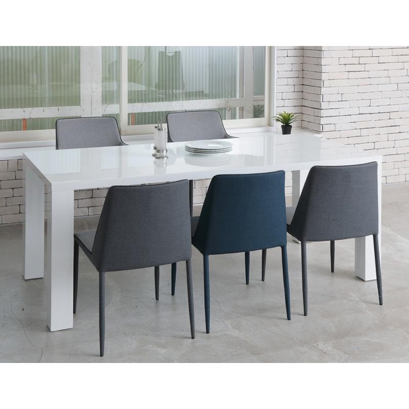 ダイニングチェア 2脚入 グレー色 幅44 高さ77 ポリエステル100