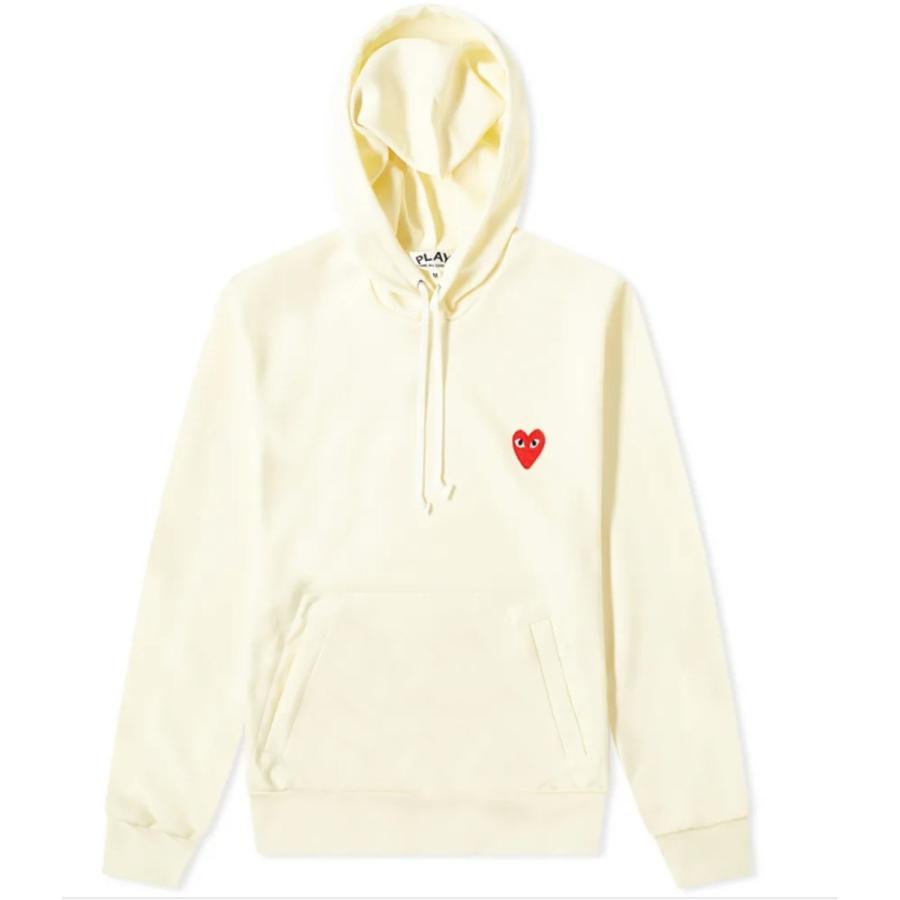 コムデギャルソン プレイ パーカー COMME des GARCONS PLAY HEART PULLOVER PARKA ブラック アイボリー グレー (レディース)｜monarosetta｜05