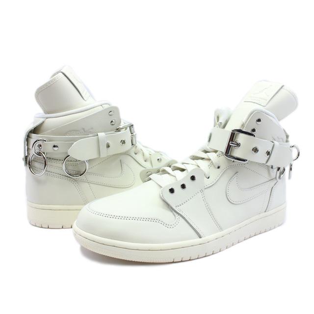 コムデギャルソン COMME des GARCONS CONVERSE NIKEナイキ エアジョーダン1ハイストラップスニーカー White ホワイト