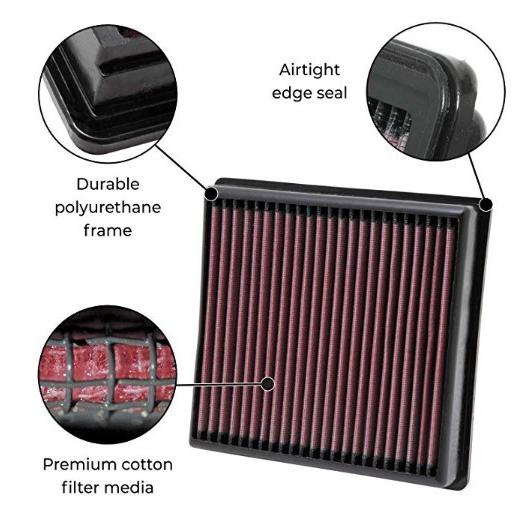 K&N33-2355 純正交換 エアフィルター アルファード ヴェルファイア  