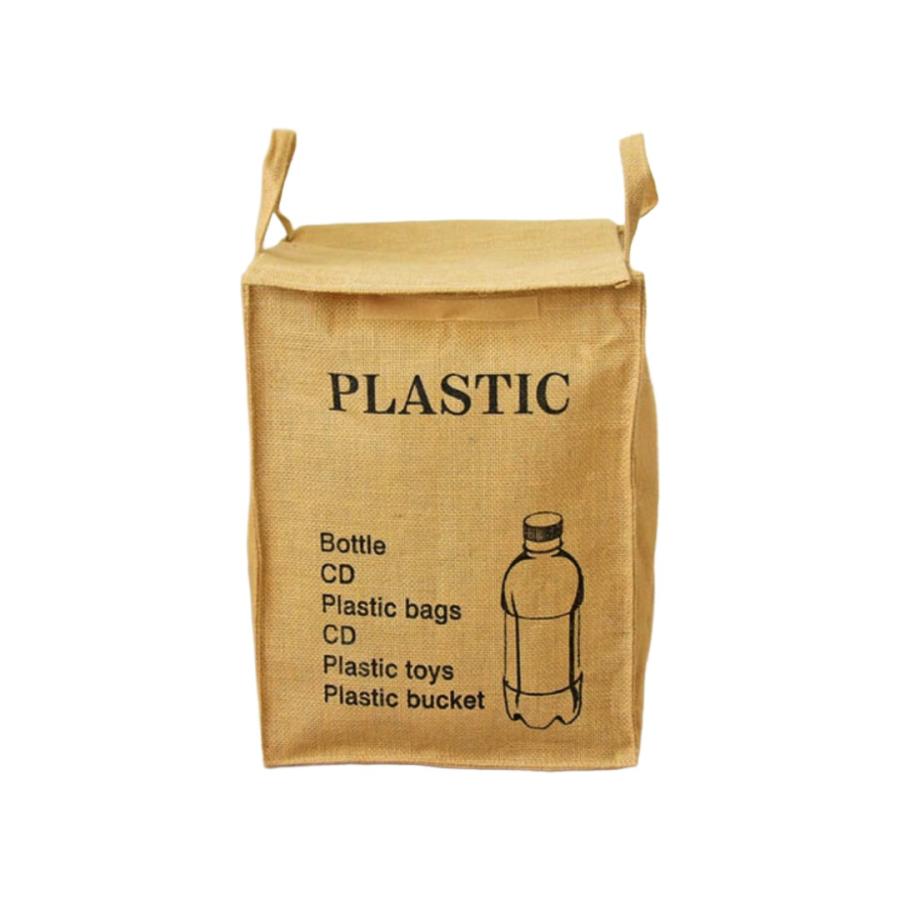 ゴミ箱 おしゃれ リビング 分別 蓋つき 折りたたみ 北欧風 ダストボックス スリム コンパクト 軽量 麻風 ナチュラルデザイン | ブランド登録なし | 02