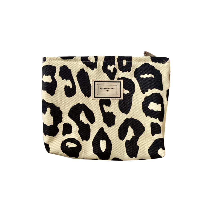 化粧ポーチ 大きめ 韓国風 ヒョウ柄 レオパード 小物入れ 旅行用 コスメポーチ おしゃれ 大人 かわいい レディース | ブランド登録なし | 01