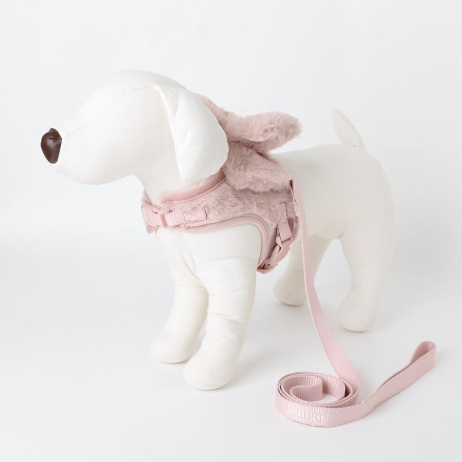 リボン付き 犬用ハーネス リード セット ピンク　Moshiqa モシカ moncheri（モンシェリ） 犬 ハーネス リード かわいい おしゃれ 小型犬