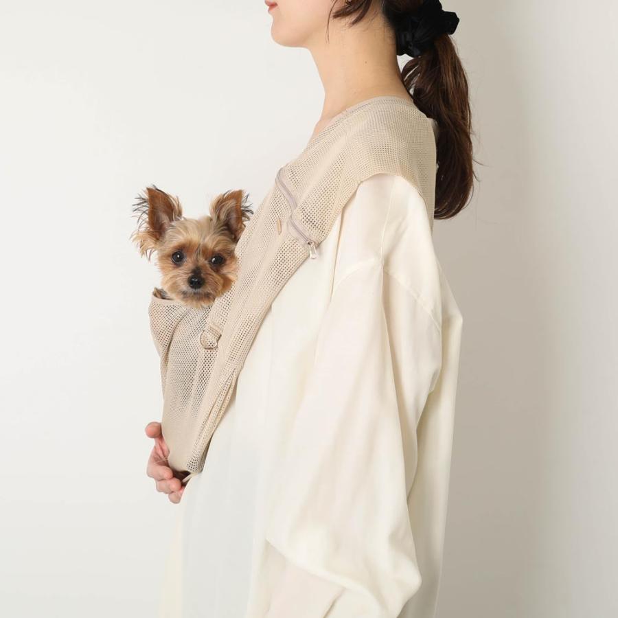 moncheri ペット用スリングバッグ クリーム色 moncheri（モンシェリ） ペットスリング 犬 スリング ペットキャリー