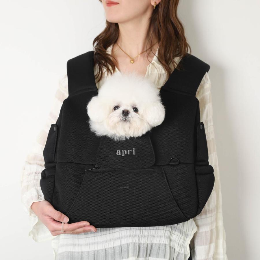 moncheri モンシェリ 犬用キャリーバッグ ブラック M moncheri（モンシェリ） ペットキャリー 犬 リュック ペットリュック