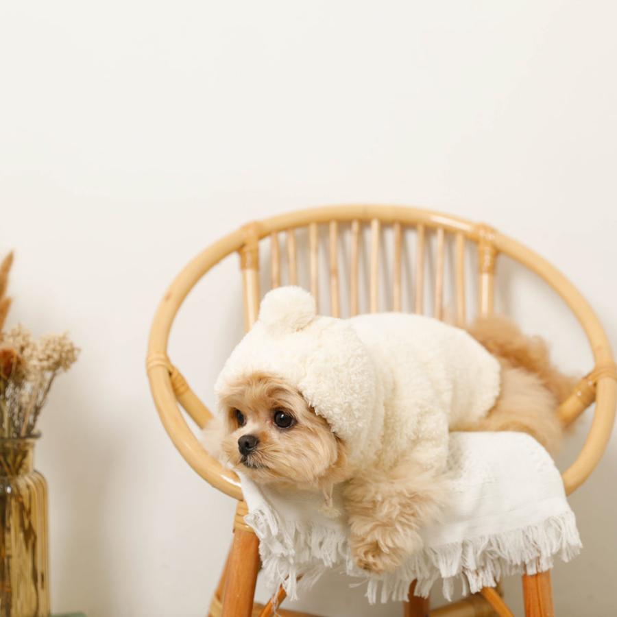 【新品、試着のみ】moncheri 犬用フード付きコート ベージュ 新品、試着のみ】moncheri 犬用フード付きコート ベージュ