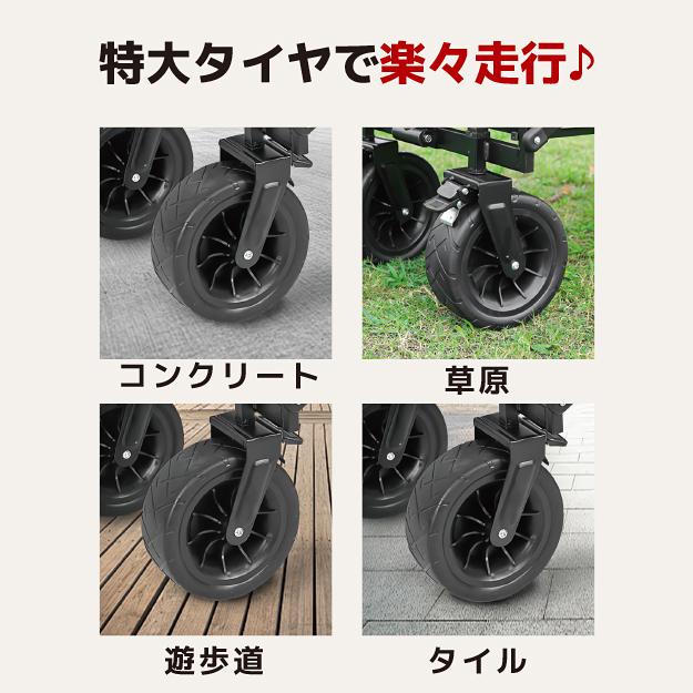YURAGI キャリーワゴン 大容量120L 耐荷重150kg 折りたたみ式キャリー