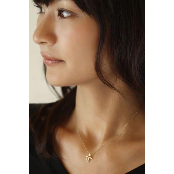 【在庫のみ】K18ゴールド天然ダイヤモンドイニシャルネックレス |  | 05