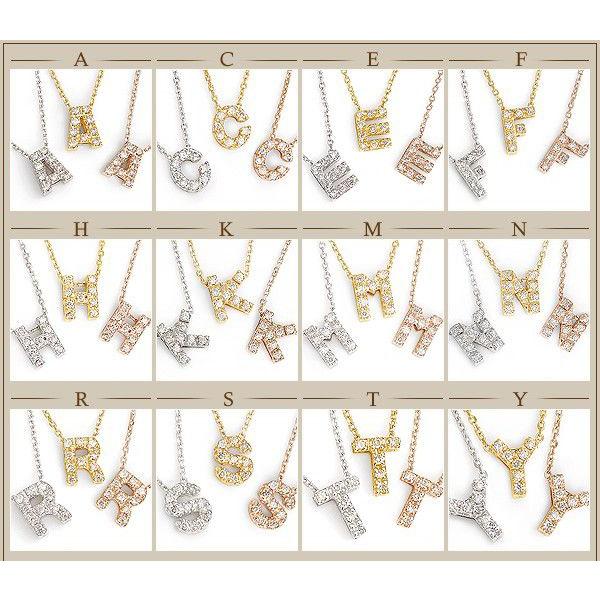 【在庫限り】K18ゴールド天然ダイヤモンド プチイニシャルネックレス |  | 02