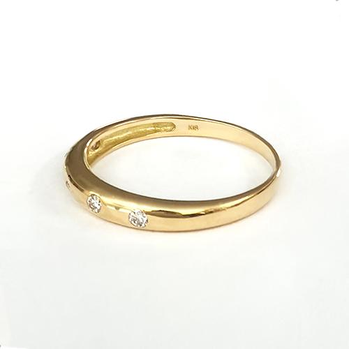 K18ゴールド天然ダイヤモンド計0.10ct ナロードットリング