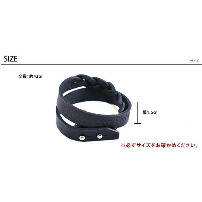 ブレスレット 栃木レザー CBF-003 ダブル レディース メンズ メッシュ