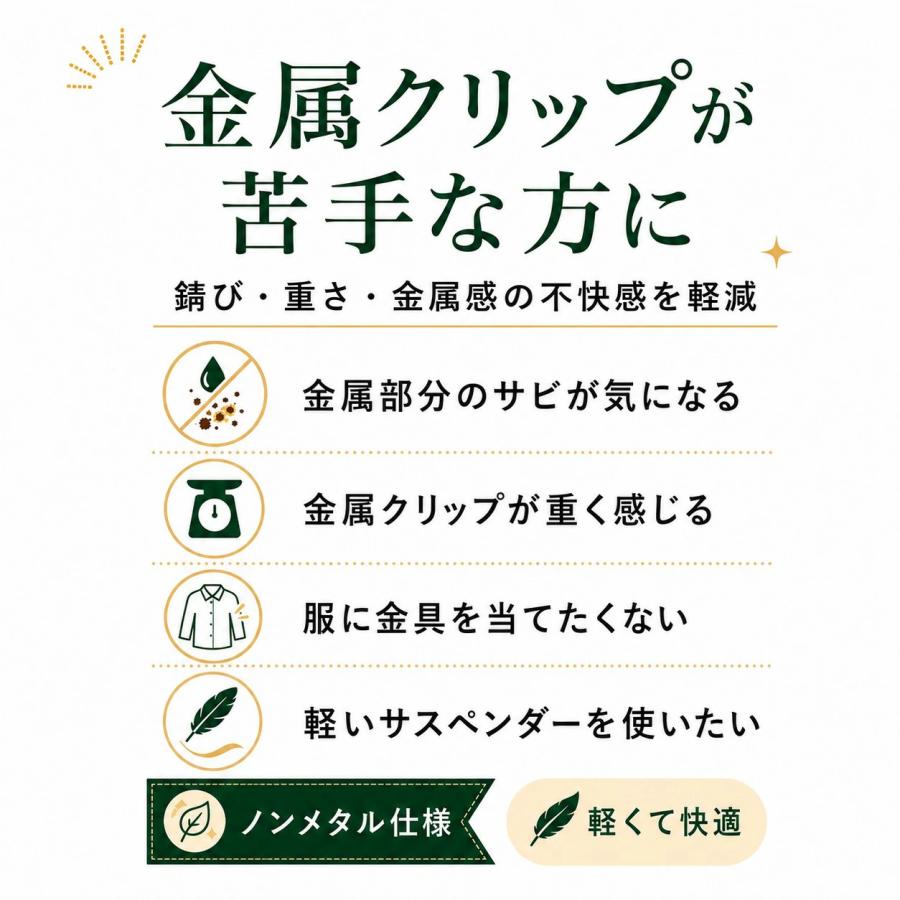 サスペンダー 21mm幅 キッズ用 Sサイズ PC樹脂クリップ | パンツ