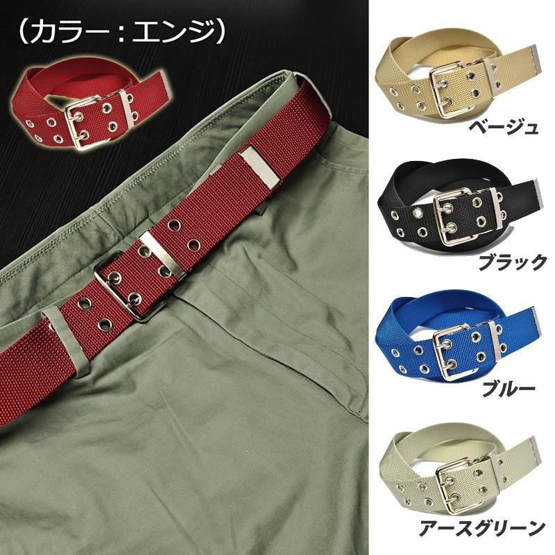 作業用ベルト ナイロンメンズ 40mm 105cm ニッケルバックル 2ピン 日本