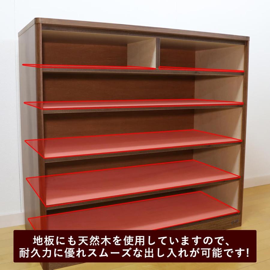 国産家具】タモ材 チェスト 幅120cm 4段／天然木の美しい木目が映える