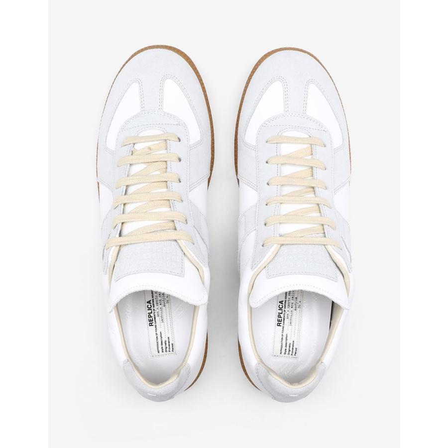 Maison Margiela/メゾン マルジェラ (S57WS0236 P1895 101) Replica Sneakers ジャーマントレーナー WHITE｜mondejacomo002｜04