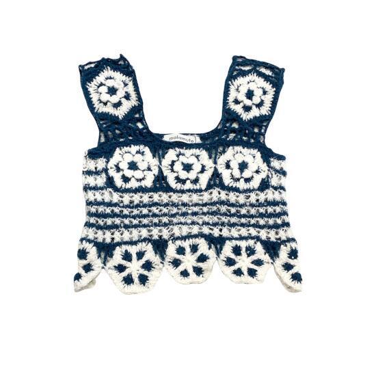 Malamute マラミュート Flower セレクトショップ Orange Crochet レディースファッション Vest White Blue クロシェ ならショッピング ランキングや口コミも豊富なネット通販 更にお得なpaypay残高も スマホアプリも充実で毎日どこからでも気になる商品を
