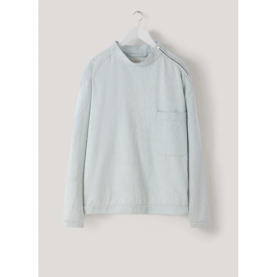 LEMAIRE(ルメール） ZIPPED TOP DENIM SKY BLUE  (X 221 TO134 LD072) 22SS 22春夏 カットソー プルオーバー ジッパートップ｜mondejacomo002