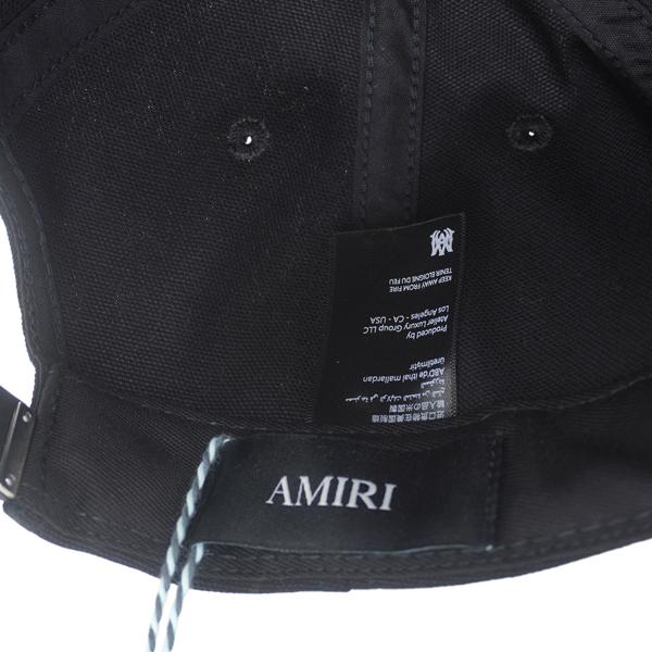 AMIRI アミリ ロゴ刺繍 ブラック キャップ AMIRI（アミリ） FULL CANVAS MA HAT/刺繍LOGO フルキャンバス